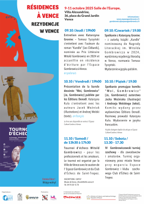 Gombrowicz : Résidences à Vence